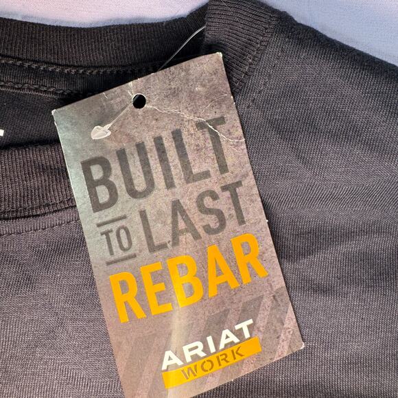 Ariat Rebar Men's sz Medium Black Short Sleeve Workman Working Dog Shirt NWT - Picture 6 of 12